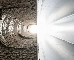 air duct cleaning services showing interior duct system inspection and cleaning in Hialeah, FL
